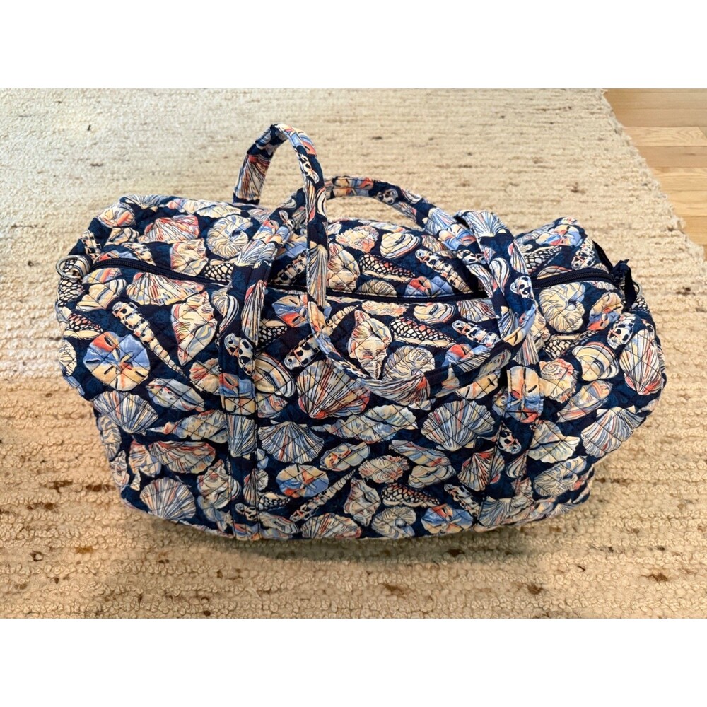 Vera Bradley Large Duffel Bag Morning Shells Retired - Picture 5 of 6